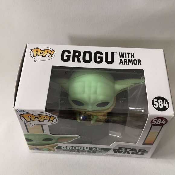 Brand New in Box Funko Pop Star Wars Grogu w/ Armor Collectible Figurine *glows* - Picture 4 of 5